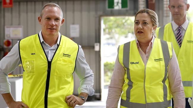 Queensland Energy Minister Mick de Brenni, left, and Premier Annastacia Palaszczuk. Picture: Sarah Marshall