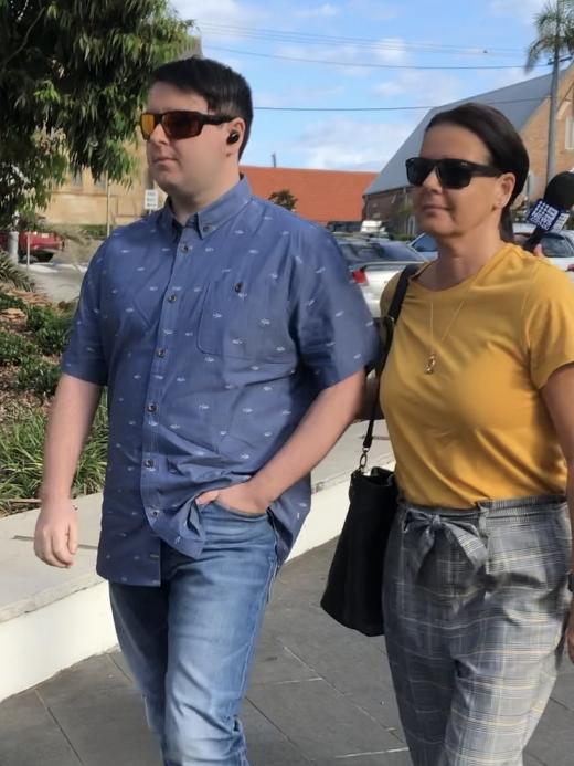 Jarrad Pavric, 22, arrives at court with his mum on March 23.