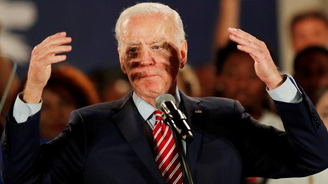 Joe Biden is betting his recovery on his “firewall” state of South Carolina. Picture: Reuters