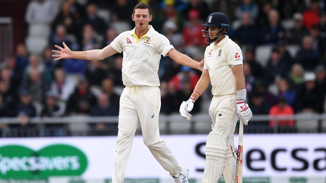 Josh Hazlewood has dismissed Joe Root seven times.