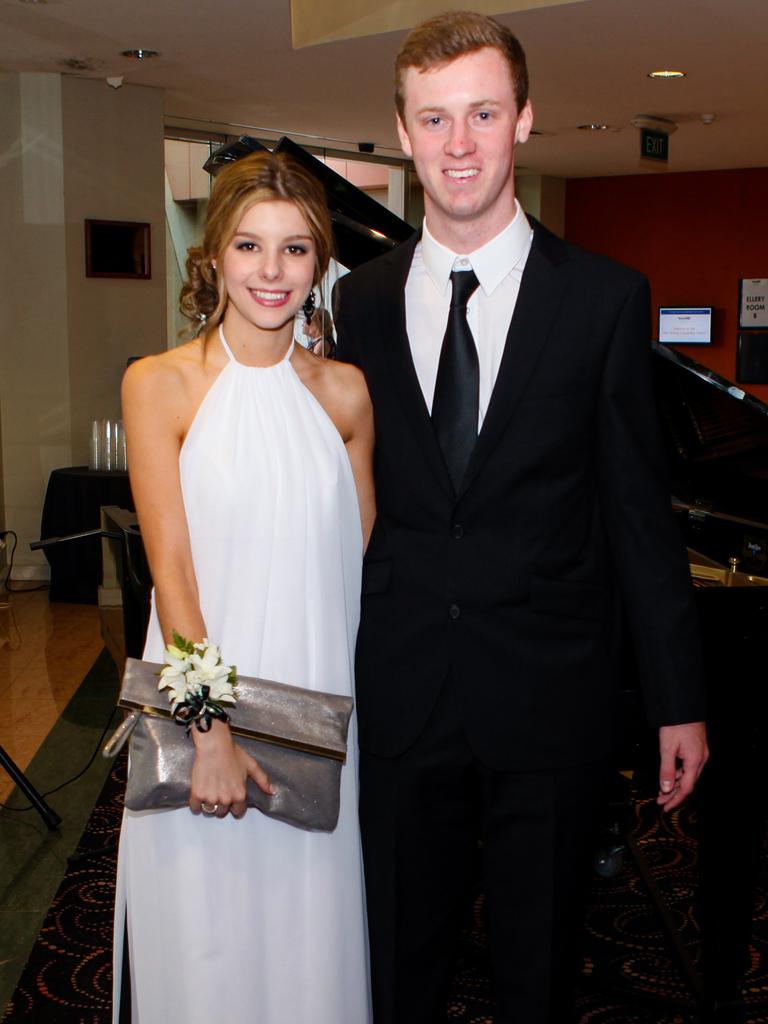 Savannah Goryan and Cameron Brown at the 2013 Our Lady of the Sacred Heart Catholic College formal. Picture: NT NEWS