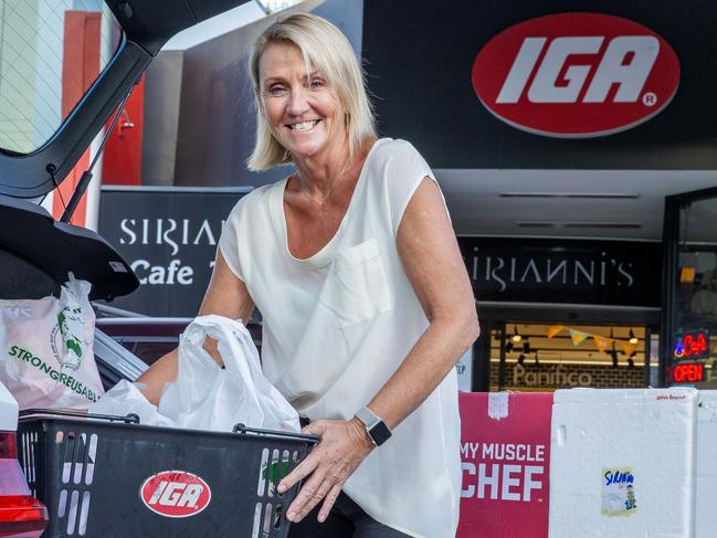 Claire Stening poses for a photograph at IGA Sirianni's, Ascot, Thursday, April 23, 2020. Sirianni's is using volunteers to deliver groceries to customers - Picture: Richard Walker