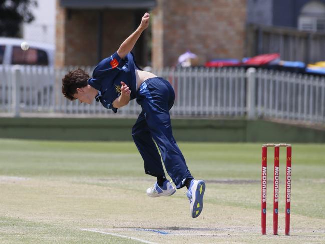 Julian Osbourne opened the bowling for Manly. Picture: Warren Gannon Photography