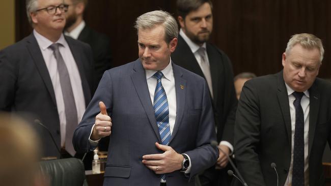 Treasurer Michael Ferguson delivers the 2024 Tasmanian State Budget. Picture: Nikki Davis-Jones