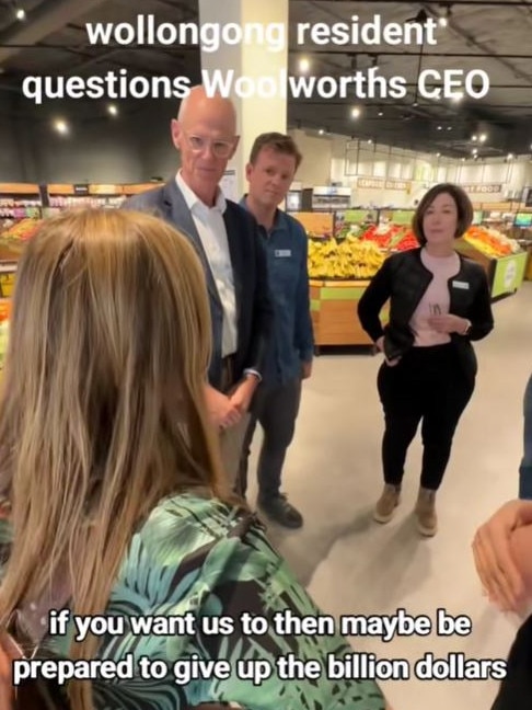 The shopper confronted the CEO in a store in NSW. Picture: TikTok@meganguy382