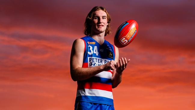 Star 16-year-old Central District footballer Dyson Sharp at Elizabeth Oval. Picture: Matt Turner