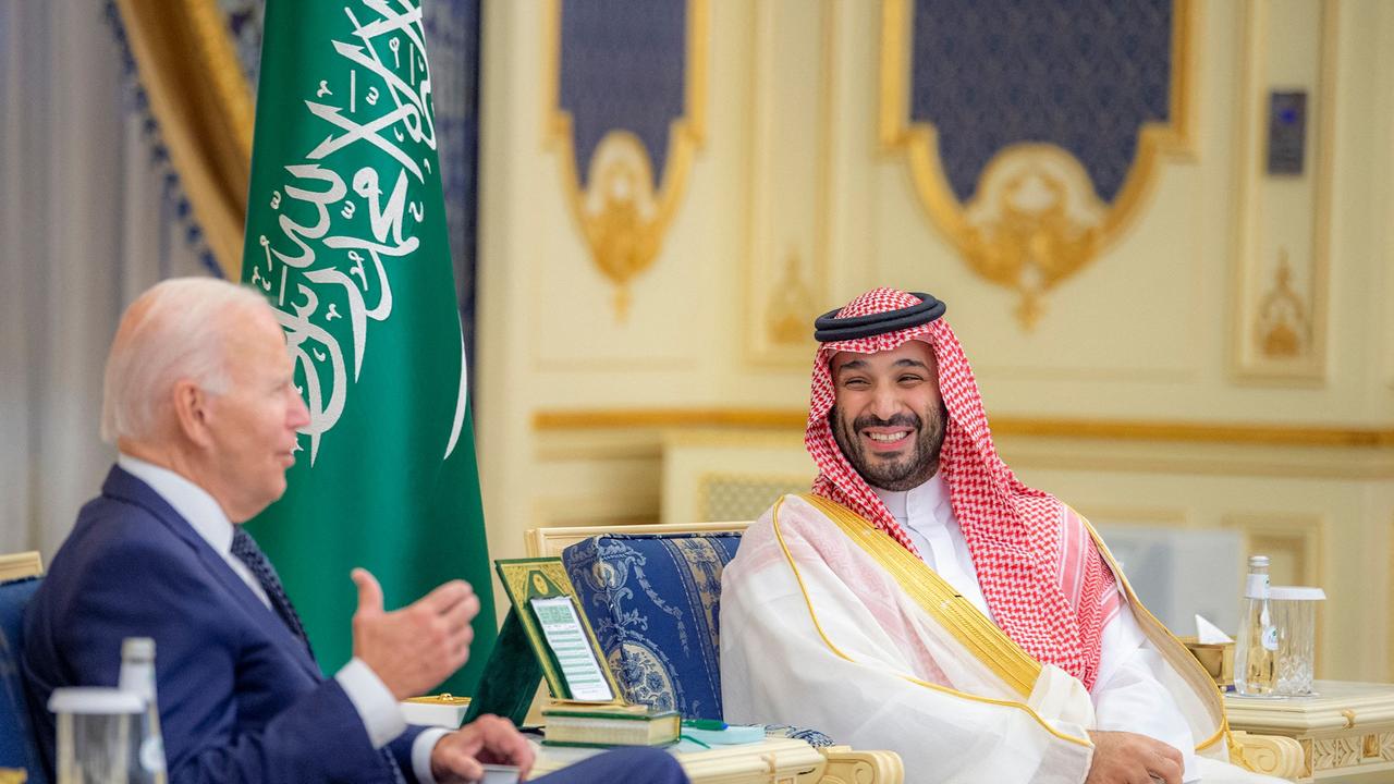 Saudi Crown Prince Mohammed bin Salman is pleased with meeting Biden, who called the Kingdom a ‘pariah’ over its human rights abuses. Picture: AFP