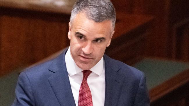 ADELAIDE/ KAURNA YARTA, AUSTRALIA - NewsWire Photos NOVEMBER 14, 2023: Premier of South Australia Peter Malinauskas speaks during Question Time in SA Parliament. Picture: NCA NewsWire / Morgan Sette