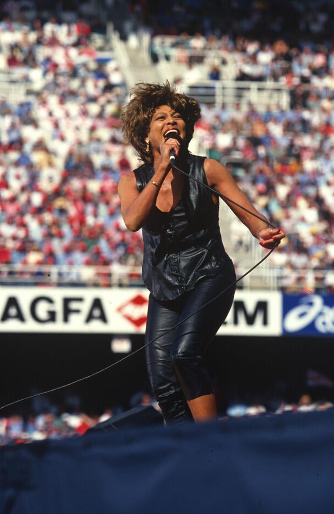 Tina Turner performed at the 1993 NRL Grand Final. Picture: Supplied