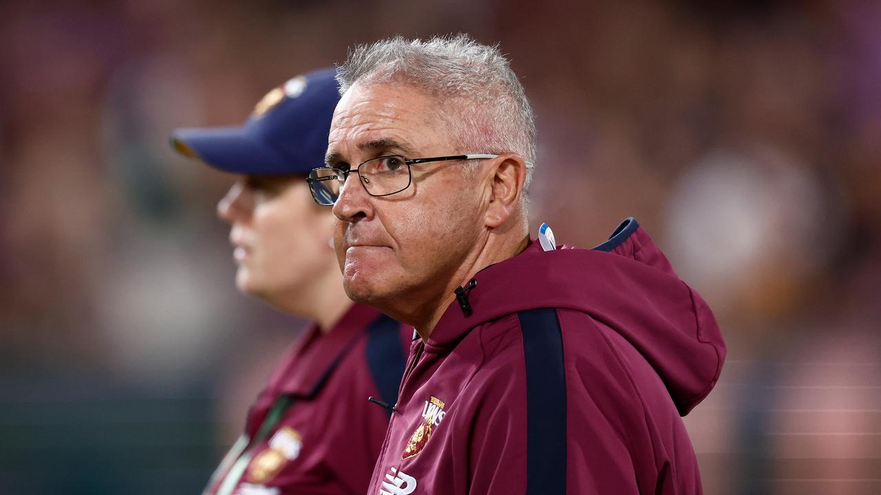 Chris Fagan, coach of the Lions. Photo by Michael Willson/AFL Photos via Getty Images