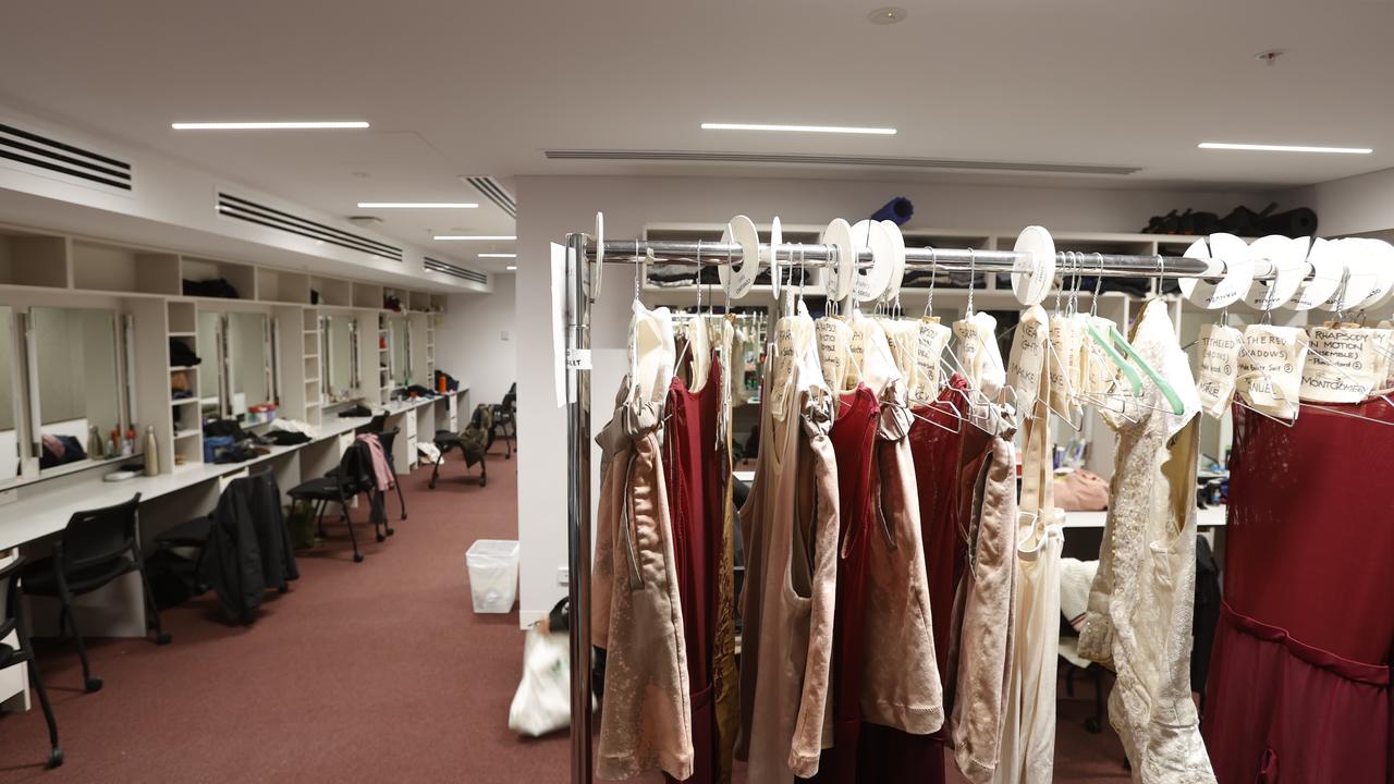 One of the dressing rooms at the new facility. Picture: Lachie Millard