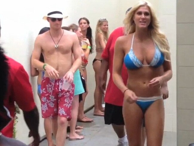 Prince Harry partying with bikini clad girls in Las Vegas. Picture: ExtraTV