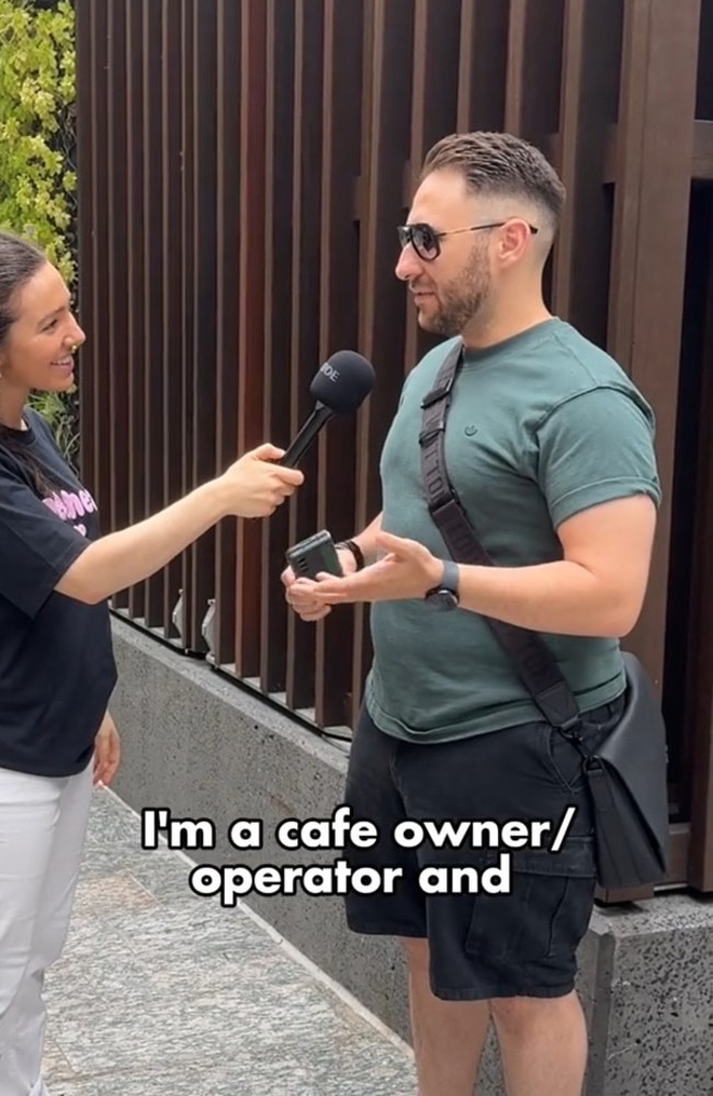 A former chef and small business owner has revealed how much he makes a year from his four cafes. Picture: TikTok/getahead.app