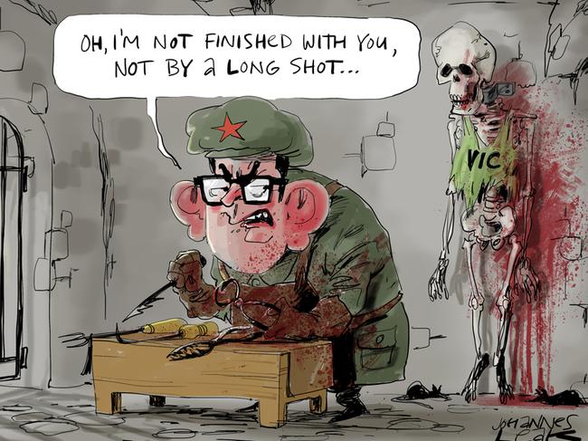 Johannes Leak Commentary page cartoon for 29-10-21Version: Commentary Cartoon  (1024x768 - Aspect ratio preserved, Canvas added)COPYRIGHT: The Australian's artists each have different copyright agreements in place regarding re-use of their work in other publications.Please seek advice from the artists themselves or the Managing Editor of The Australian regarding re-use.