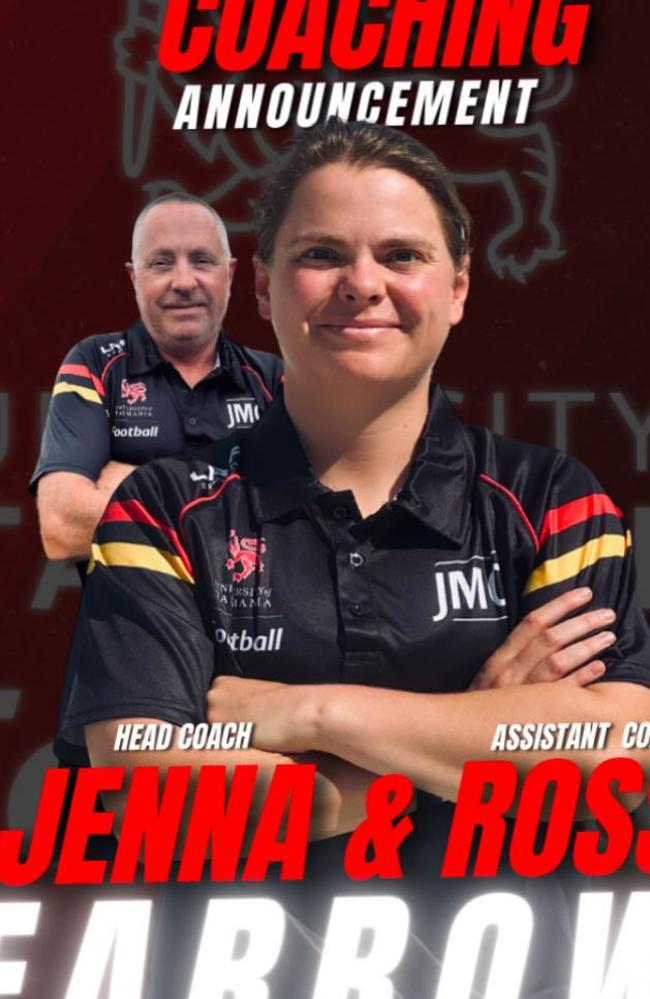 Jenna Farrow will coach University's women's team with her father, Ross, set to be the assistant.