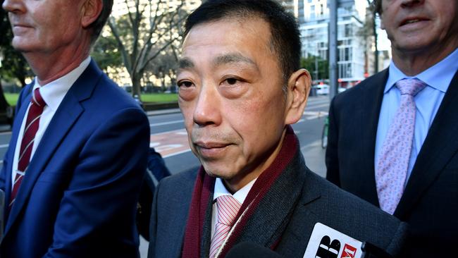 Ernest Wong leaves the NSW Independent Commission Against Corruption. Picture: AAP