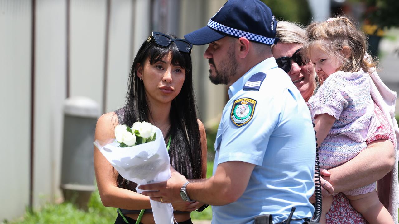 Wellwishers brought flowers to the scene on Wednesday. Picture: NewsWire / Gaye Gerard