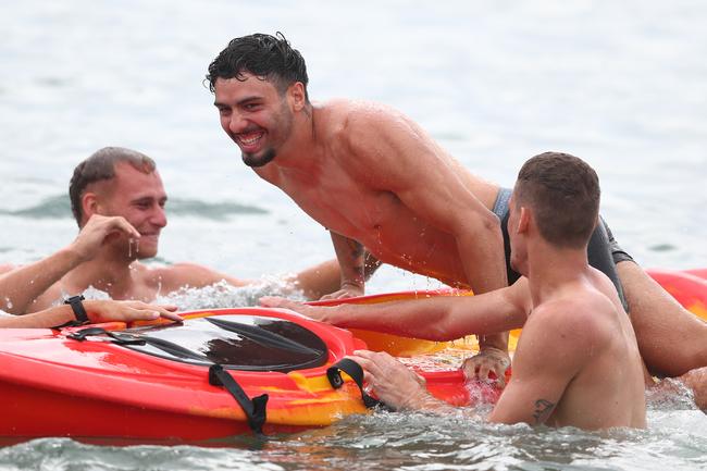 GOLD COAST, AUSTRALIA - JANUARY 23: Izak Rankine during a Gold Coast Suns AFL training session at Palm Beach Parklands on January 23, 2020 in Gold Coast, Australia. (Photo by Chris Hyde/Getty Images)