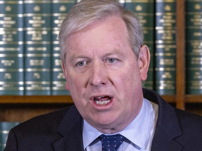 David Davis pressed all three leaders on whether the state government had contacted them ahead of the hearing. Picture: David Geraghty