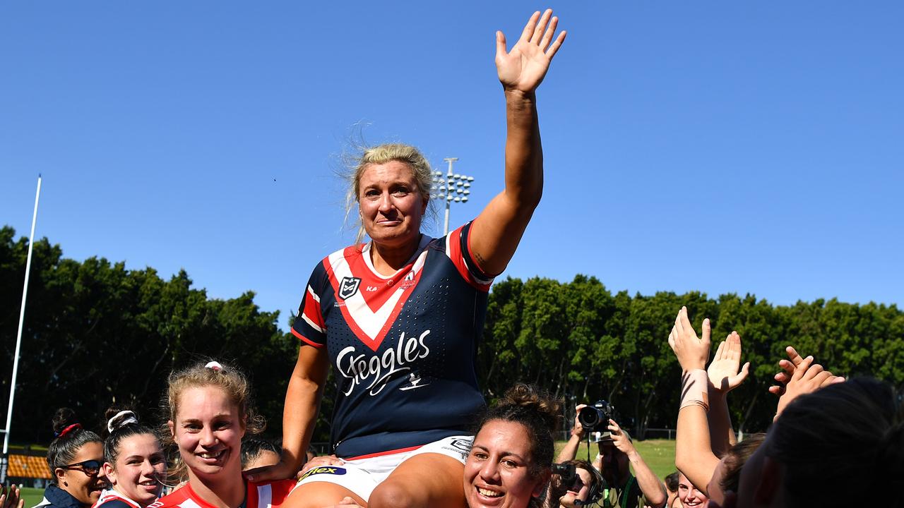 Former NRLW star Ruan Sims says Sharpe and Badger have what it takes to control NRL games. Picture: AAP