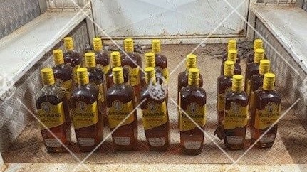 Bundaberg rum appeared to be the drink of choice for these grog runners. Picture: NT Police