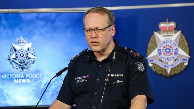 Victorian Police Deputy Commissioner Neil Paterson has apologised over an incident which left a Red Cross blood donation worker deeply upset. Picture: Ian Currie