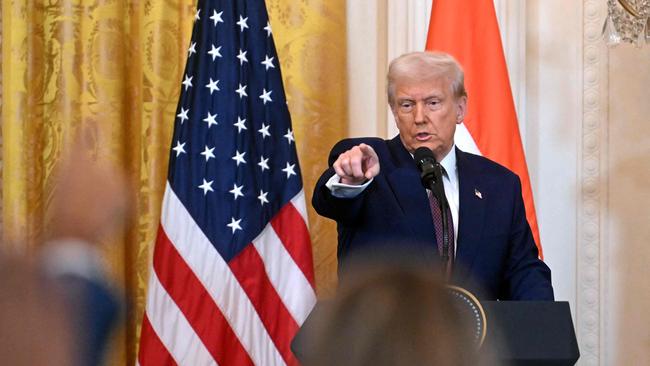 US President Donald Trump has threatened or placed tariffs on several countries since taking office last month. Picture: AFP