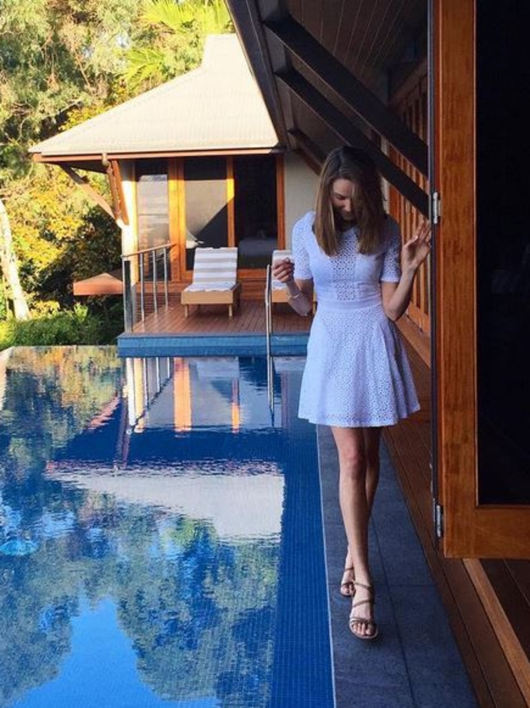 Australian model and Myer ambassador Rachael Finch has stayed at the luxurious resort. Picture: rachael_finch/Instagram