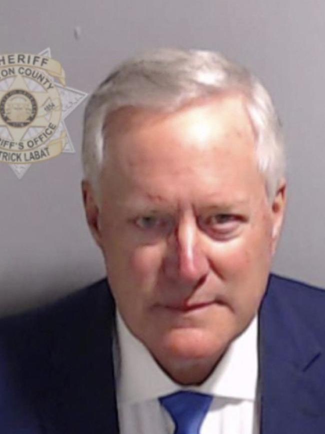 Donald Trump's White House chief of staff Mark Meadows has been charged. Picture: AFP.