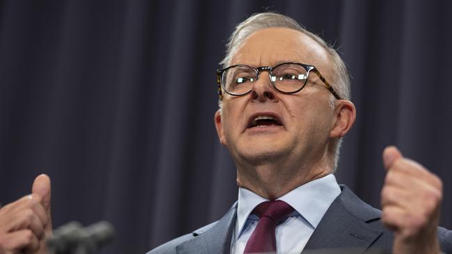 Prime Minister Anthony Albanese has been adamant about keeping ‘executive government’ in the proposed changes, in line with the Solicitor-General’s advice. Picture: NCA NewsWire / Martin Ollman