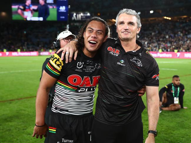 Jarome Luai and Ivan Cleary. Picture: NRL Photos