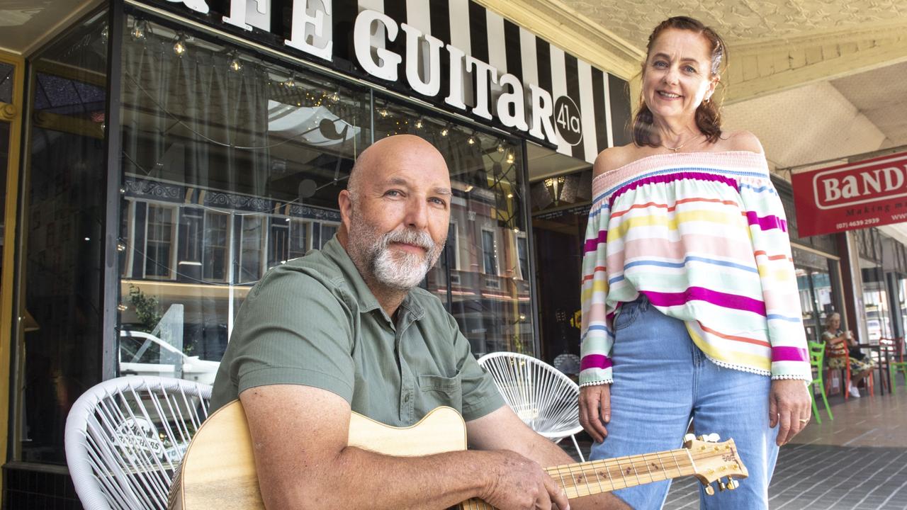 Steve and Katie Eastaugh close Cafe Guitar to concentrate on Bandland. Friday, January 14, 2022. Picture: Nev Madsen.