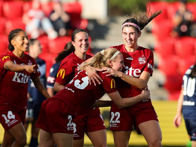 Erin Healy has scored eight goals in her first season with Adelaide United. Picture: Getty Images