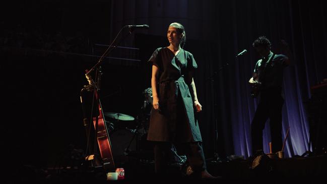 Aldous Harding performing with her band in the one-off show at City Recital Hall. Picture: Jared Leibowitz