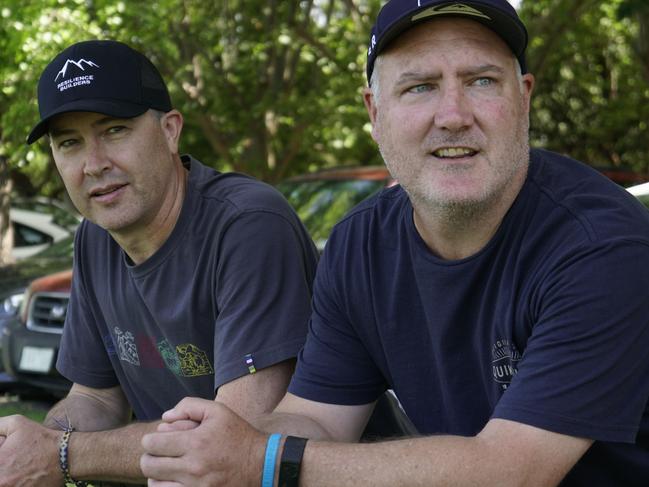 Sub-District cricket: Caulfield v Brighton. Mark Thomas and Gavin Thompson. Picture: Valeriu Campan