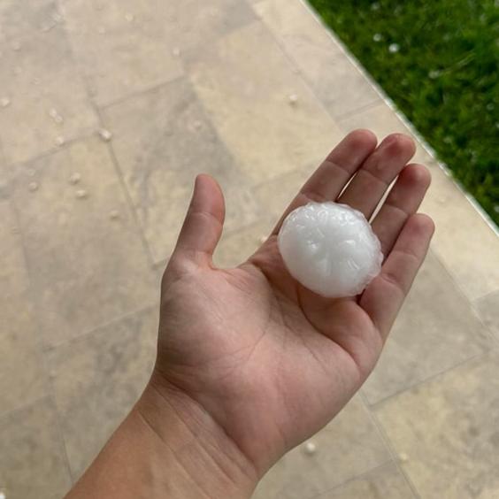 Hail at Delaneys Creek. Photo: Stella