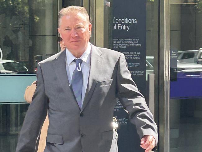 Crane spotter at Metro Tunnel project Warren Shea leaves County Court after pleading guilty to serious drug charges.