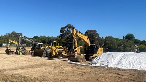 Construction works has begun in Castlemaine for a planned new Woolworths supermarket store.