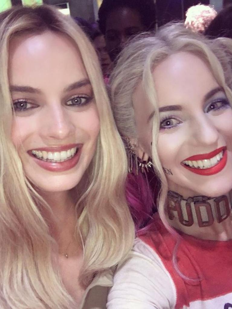 Margot Robbie and fan Heidi Mae during Comic-Con International 2016 at San Diego Convention Center on July 23, 2016. Picture: Instagram