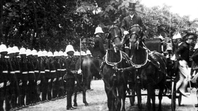 State Governor Lord Lamington arrives to open Parliament in 1899. Picture: The Courier-Mail photo archive