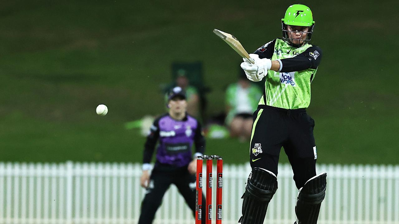 Phoebe Litchfield kept the Thunder’s season alive with a true captain’s knock against Hobart. Picture: Jeremy Ng/Getty Images