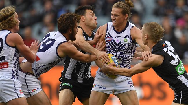 Nat Fyfe could be suspended. Picture: AAP Images