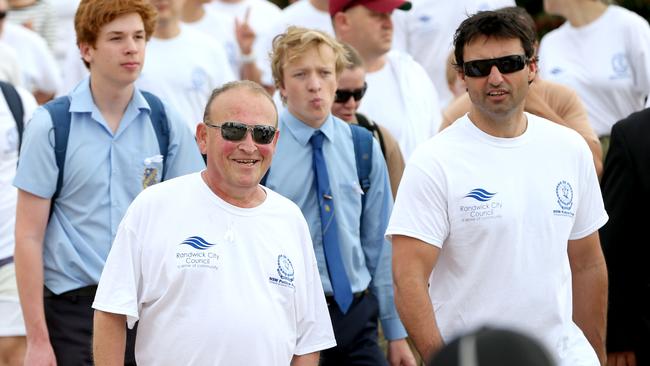 Buzz and Laurie Daley in the White Ribbon Walk. Picture by Damian Shaw