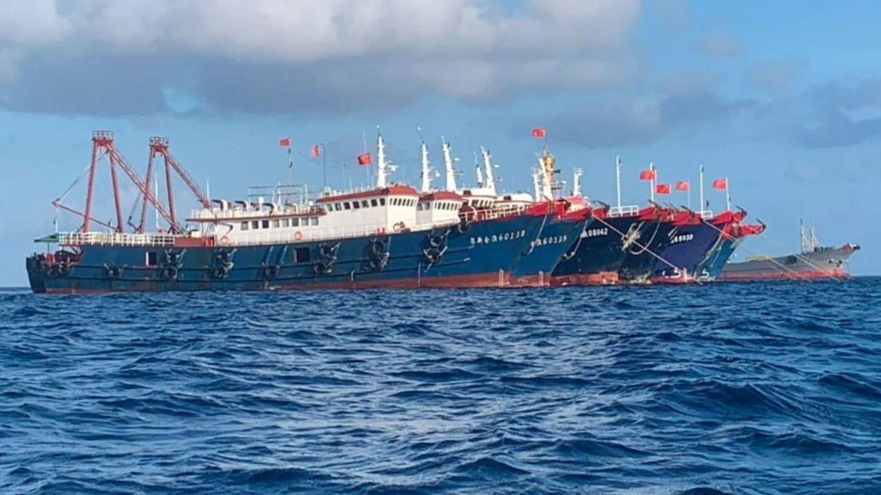 China's Maritime Militia and fishing fleets, in the South China Sea. Picture: Supplied