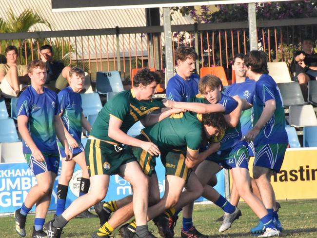 Rockhampton District Secondary Schools Rugby League grand finals, Open D, St Brendan’s College versus The Cathedral College, Browne Park, September 9, 2022.