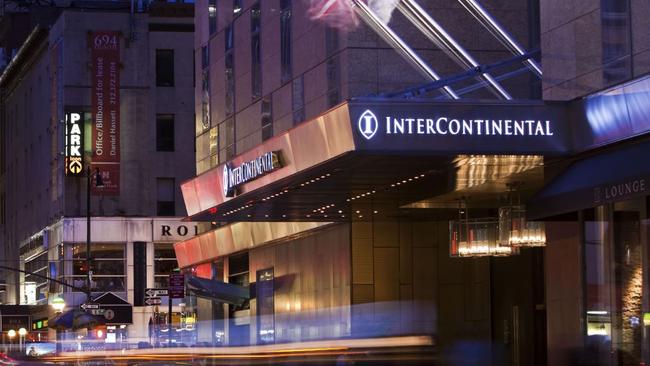 Mr Ward was staying at the InterContinental Hotel in New York Times Square when the incident occured.