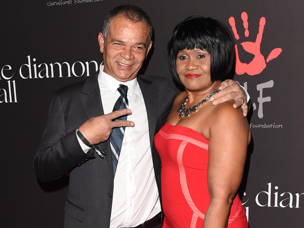 Rihanna has had a strained relationship with her father, seen here with her mum Monica Braithwaite, throughout her life and career. Picture: Jason Merritt/Getty Images