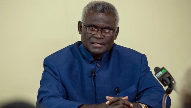 Solomon Islands Prime Minister Manasseh Sogavare in Honiara. Picture: AFP