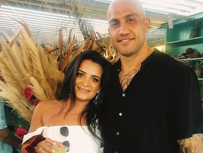 Supplied image of Blake Ferguson and former partner Dominique Moraitis.