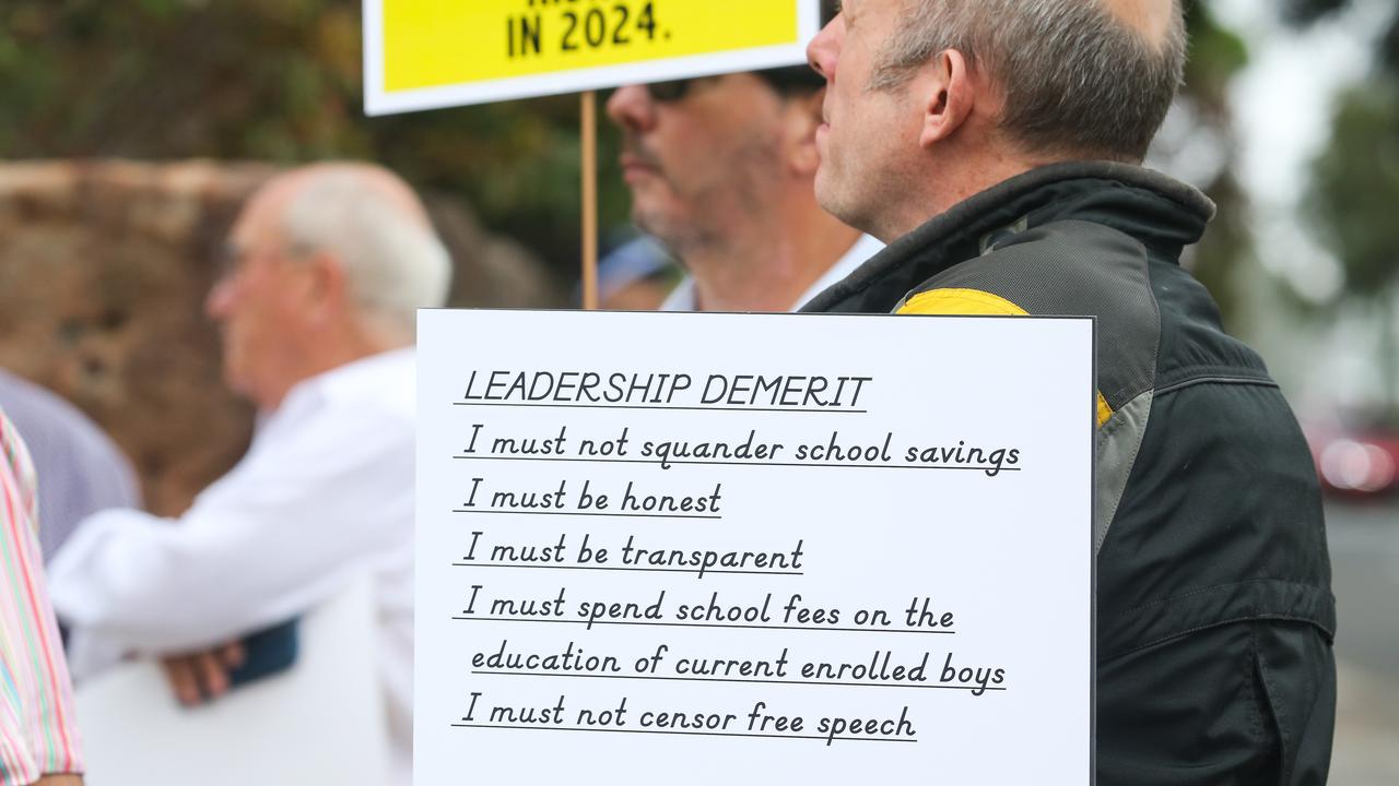 Protesters called on the school to reverse its decision. Picture: NCA NewsWire/ Gaye Gerard